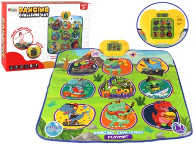 Podloga za ples s motivom dinosaura, 90cm x 86cm