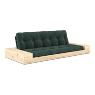 KARUP DESIGN Tamno zelena sklopiva sofa od samta 244 cm Base, 244x110x72 cm