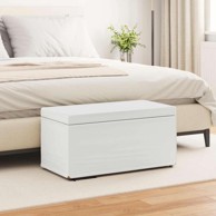 Stolica 81x41x40 cm, umjetna koža i drvo, bijela