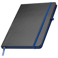 CUXHAVEN Notes A5, crte, 80 listova, šamoa, s gumicom, crno/tamnoplavi