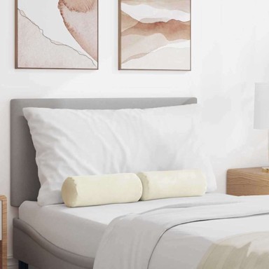 Valjkasti jastučići set 2 kom Ø15×40 cm kordura tekstil, krem