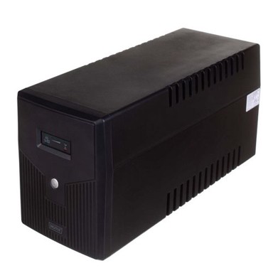 DIGITUS UPS uređaj s LED prikazom, 2000VA, 1200W, 2x12V, 9Ah, AVR, 4x Schuko, USB, RS232, RJ45, line-interactive
