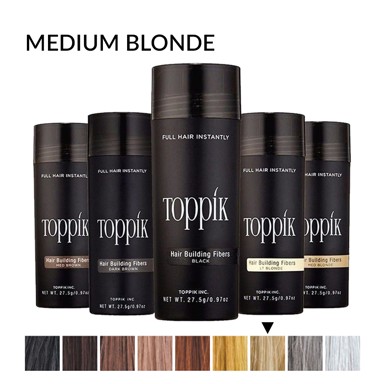 TOPPIK Vlakna za kosu 27,5 g, do 50 nanosa, Medium Blonde, srednje plava