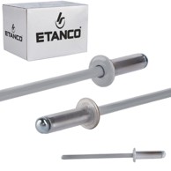 Aluminijske slijepe zakovice u boji 4 x 12 mm RAL 9006, 500 kom.