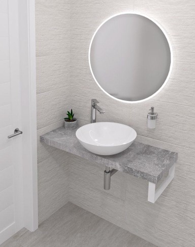 SAPHO Cementna zidna ploča za umivaonik Avice, 210 × 36 × 5 cm, DTD/HPL laminat