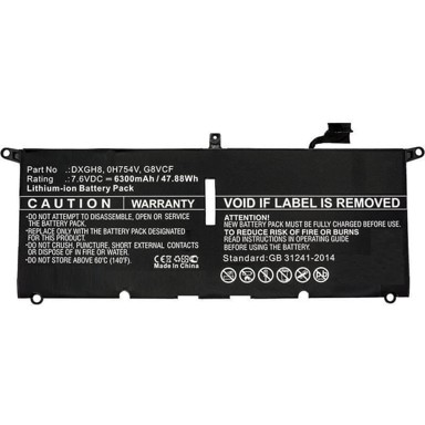 COREPARTS Baterija za Dell laptop 47,88Wh Li-Pol 7,6V 6300mAh crna