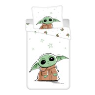 JERRY FABRICS Pamučna dječja posteljina Star Wars Baby Yoda 140x200 cm, zelena