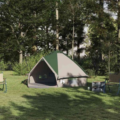 Teepee šator s krovom 490 x 410 x 210 cm, zelena/siva