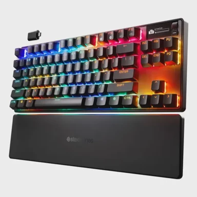 STEELSERIES Gaming tipkovnica Apex Pro TKL Wireless Gen 3, mehanička, bežična (USB + RF + Bluetooth), RGB osvjetljenje, OLED zaslon, US raspored, crna