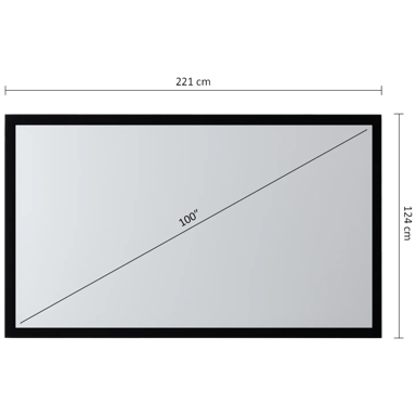 MACLEAN Platno za projektor MC-921, 221 x 124 cm