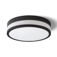 RENDL Stropna lampa, Cira LED 35, staklo boje opala/crna, LED, 24W, IP44, 3000K, crna
