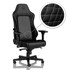 NOBLECHAIRS Gaming stolica HERO, crna, platinasto bijela, NBL-HRO-PU-BPW
