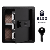 NIKCORP Oklopljeni kućni sef, elektronička brava i ključ, dimenzije 40 x 36 x 30 cm, čelik, crna