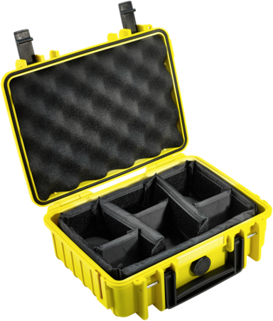 B&W Vanjski Kofer Tip 1000 žuti podstavljeni pregradni umetak