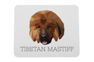 Podloga za miša Tibetanski mastif, geometrijski motiv
