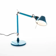 Stolna svjetiljka Tolomeo Micro, plava, E14, s postoljem
