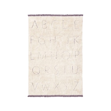 LORENA CANALS Krem periv/ručno rađen pamučan dječji tepih 140x200 cm ABC