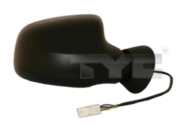 TYC Retrovizor Dacia Logan 04-12, crni, lijevi, 08-, električni, grijani, Sandero/Duster 12-18