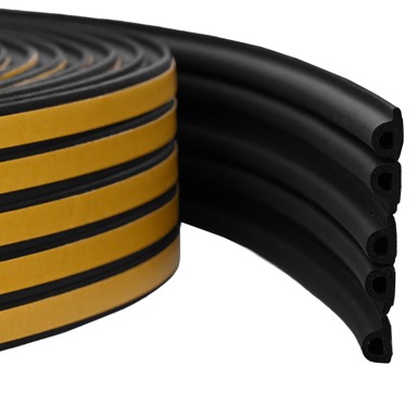 Brtvilo za prozore, samoljepivo, 9x6 mm, 50 m, EPDM pjena, crna