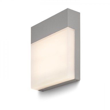 RENDL Zidna lampa, Veria, 230V, LED 6W 116°, IP54, 3000K, srebrno siva