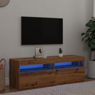 TV ormarić LED boja hrasta 120x35x40 cm konstruirano drvo
