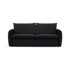 COSMOPOLITAN DESIGN Crna baršunasta sklopiva sofa 214 cm Vienna, 214x102x92 cm