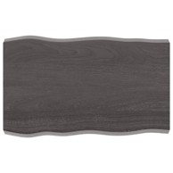 Stolna ploča tamnosiva 80x50x6 cm obrađena masivna hrastovina