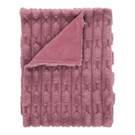  BIANCA Ružičasta deka od mikropliša, 150x200 cm, Carved Fur