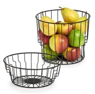 ZELLER Zdjela za voće, metalna, crna