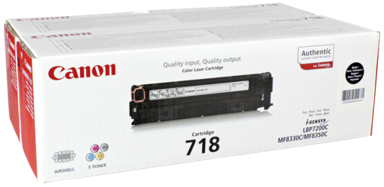 CANON Toner Cartridge 1x2 718 BK VP