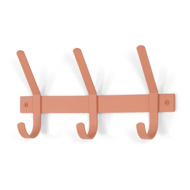 SPINDER DESIGN Metalna zidna vješalica u boji lososa Dexter