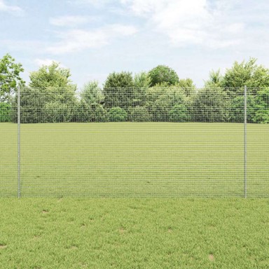 Opletena žičana ograda s 10 u stup 1.2x10 m, čelik, siva