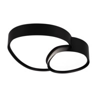 TRIO Crna LED stropna svjetiljka 36x43. 5 cm Rise 