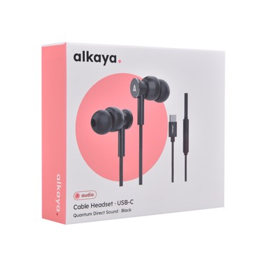 ALKAYA Slušalice Quantum Direct Sound, kabelske, USB-C, plastika, crna