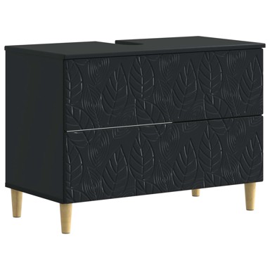 DELFT Kupaonski ormarić za sudoper 82 x 41 x 59 cm, crni