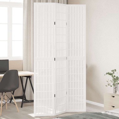 Paravan - Sobna pregrada s 3 panela bijela od masivnog drva paulovnije - 40 x 220 cm 1 3