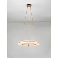GLOREE Luster NL9333210, LED, TRIAC prigušljiv, IP20, 31 W, 3000 K, staklo, mesing