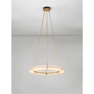 GLOREE Luster NL9333210, LED, TRIAC prigušljiv, IP20, 31 W, 3000 K, staklo, mesing