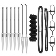 Ograda od čelične žice s 7 čavala 0.4x10 m galvanizirani čelik,siva