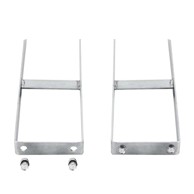 Šiljci za tlo za WPC ogradu, 2 kom, 40 cm, čelični