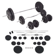 Set šipki i utega, 90 kg