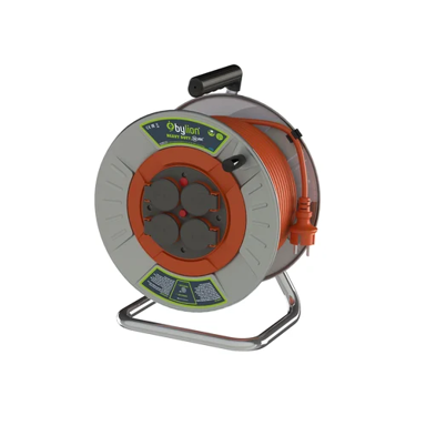 Kabelska motalica metalna 25 m 1,5 mm² MMP2515, 4× Schuko utičnice, H05VV-F, IP44