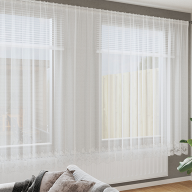 Čipkasta zavjesa 750x220 cm, bijela