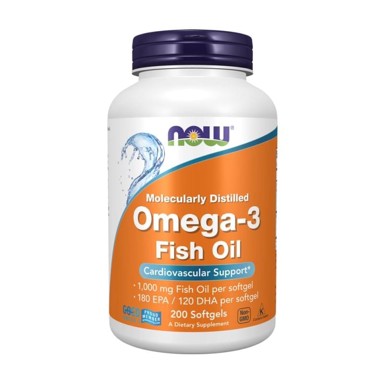 NOW Omega-3 180 EPA / 120 DHA, 200 mekih kapsula