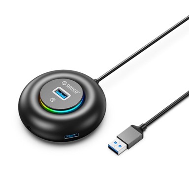 ORICO USB hub YXR4-U3, 3 x USB 3.0, 3.5 mm audio priključak, 1.8 m, crni