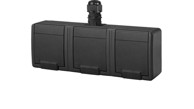 AQUANT 2K trostruka nadžbukna utičnica s uzemljenjem 3x2P+Z IP65 5043-67, antracit