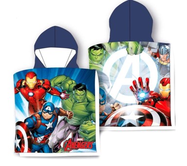 Pamučni pončo ručnik Marvel Avengers, 55 x 100 cm