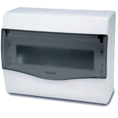 FAMATEL Kutija za osigurače, nadžbuk, 8/10 osigurača, providna, IP40