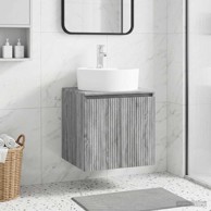 Umivaonik s policom, sivi sonoma, 49,5 x 44,5 x 65 cm