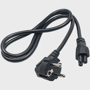 AKYGA Strujni kabel za prijenosno računalo IEC C5 na CEE 7/7, 1 m, crna  
